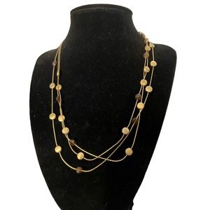 Layered Gold Beaded Necklace
